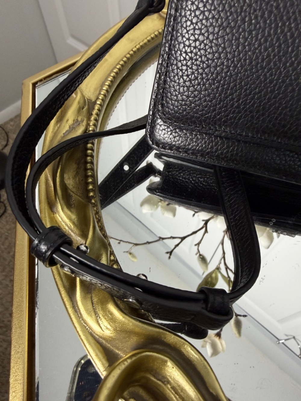Michael Kors Black Pebbled Leather wallet Crossbody Bag - Picture 4 of 13